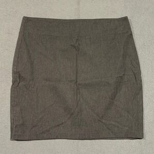 Rekucci Women's Mini Pencil Skirt Size Large Gray Stretch Office Career Business